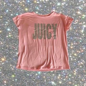 Juicy by Juicy Couture Pink Glitter T shirt